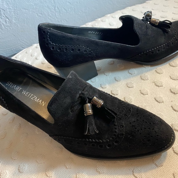 STUART WEITZMAN Boytoy Tassel Chunky Heel Loafer - Picture 7 of 16